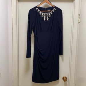 Formal long sleeved midi dress